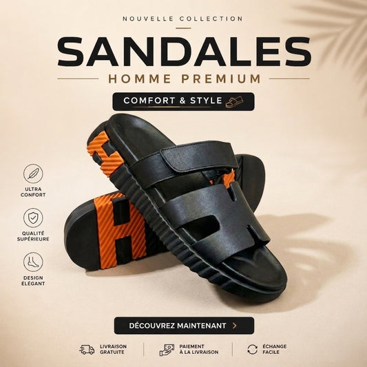 Sandales Homme Premium – Confort Absolu & Style Intemporel