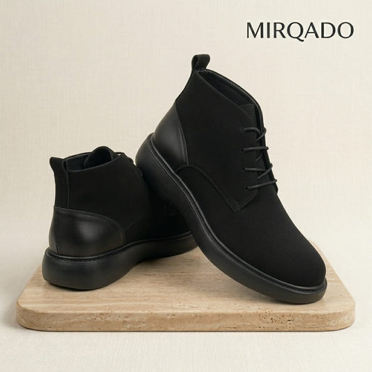 Bottines MIRQADO Daim Noir Classique