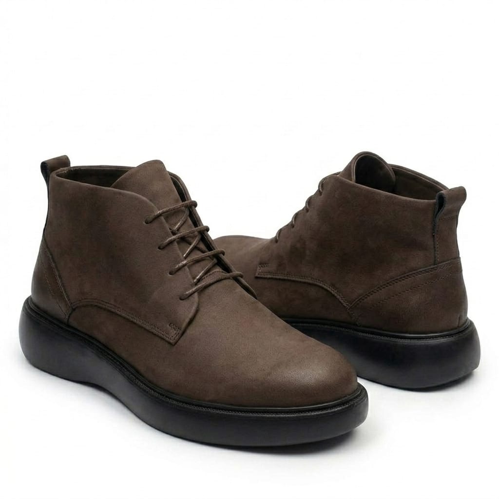 Élégance du Nubuck Marron